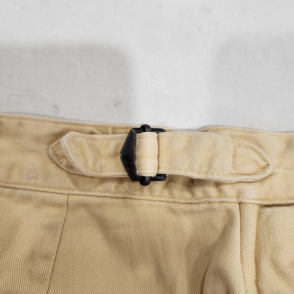 Vintage Polo Ralph Lauren Pleated Cuffed Pants Men’s 34x31 Cream 100% Cotton USA - Picture 6 of 16